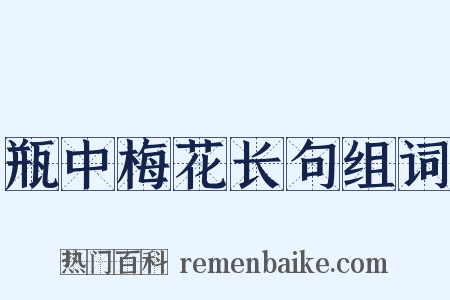 瓶中梅花长句组词是什么意思的图片